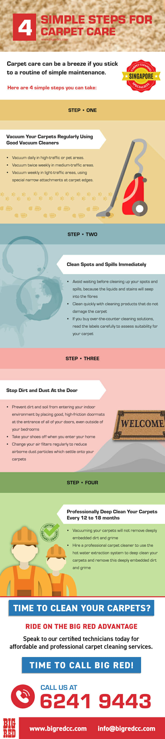 4 Simple Steps for Carpet Care