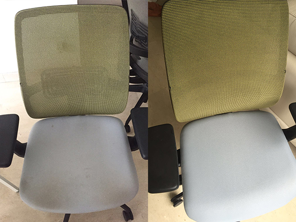 Upholstery cleaning office chair