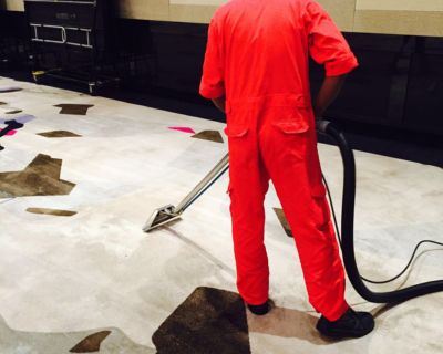 big red carpet cleaner expert cleaning hotel ball room