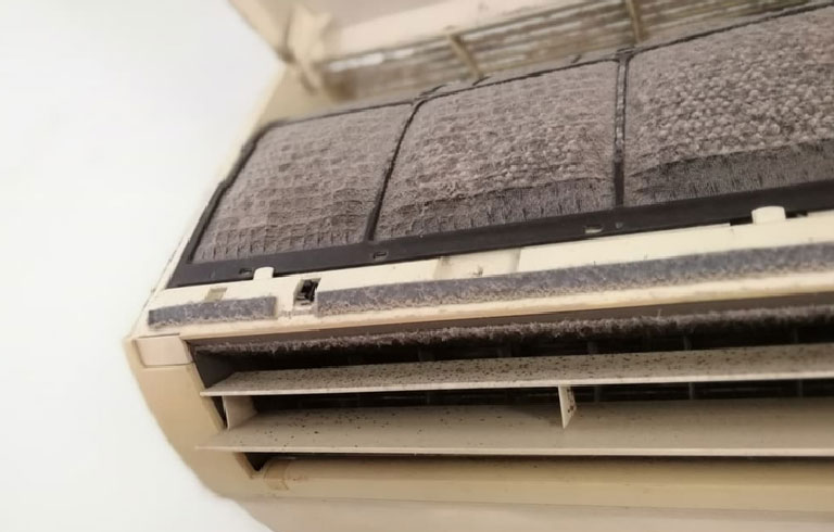 mold infested air conditioning unit