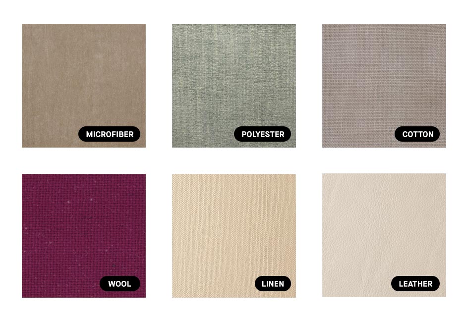 types of upholstery fabric clean by big red